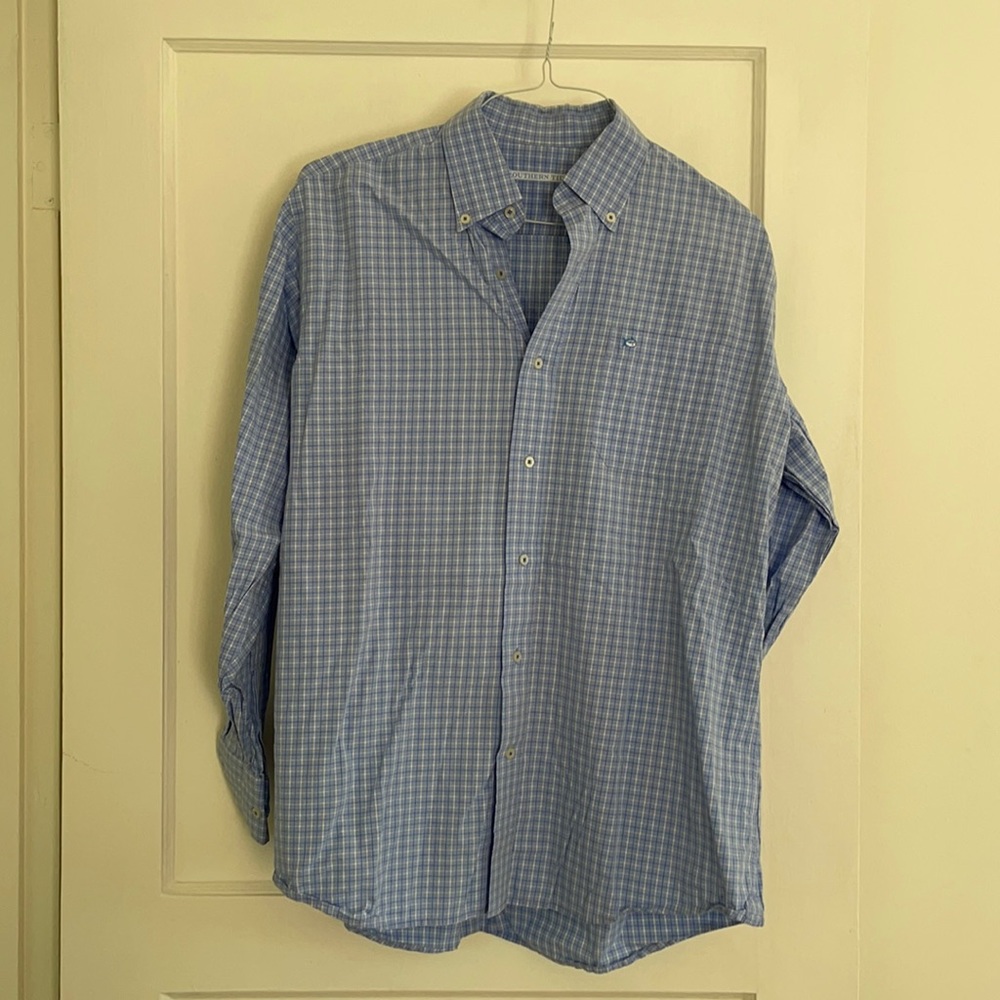 blue southern tide button down